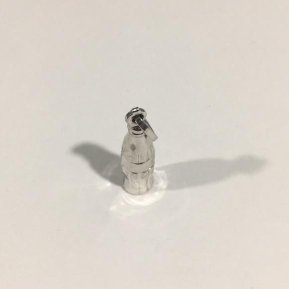 14k White Gold Soda Bottle Charm